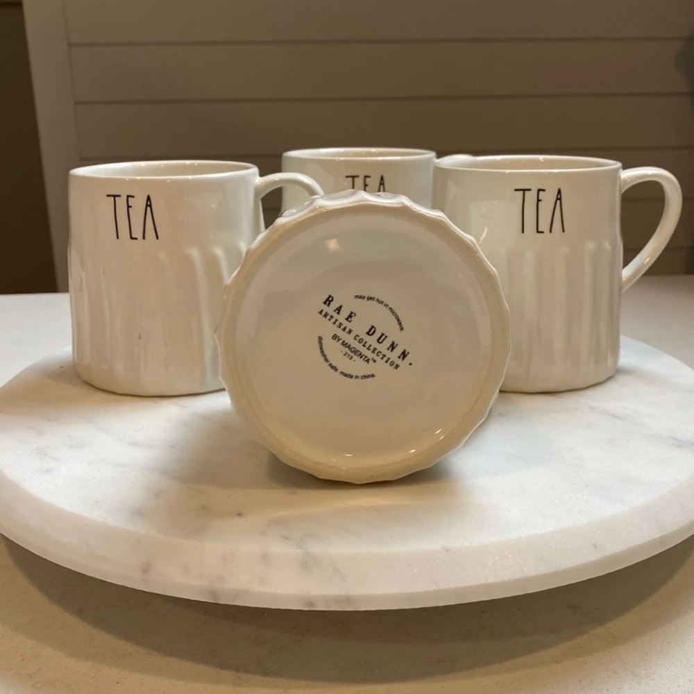 Rae Dunn || 4pk Tea Mug Set